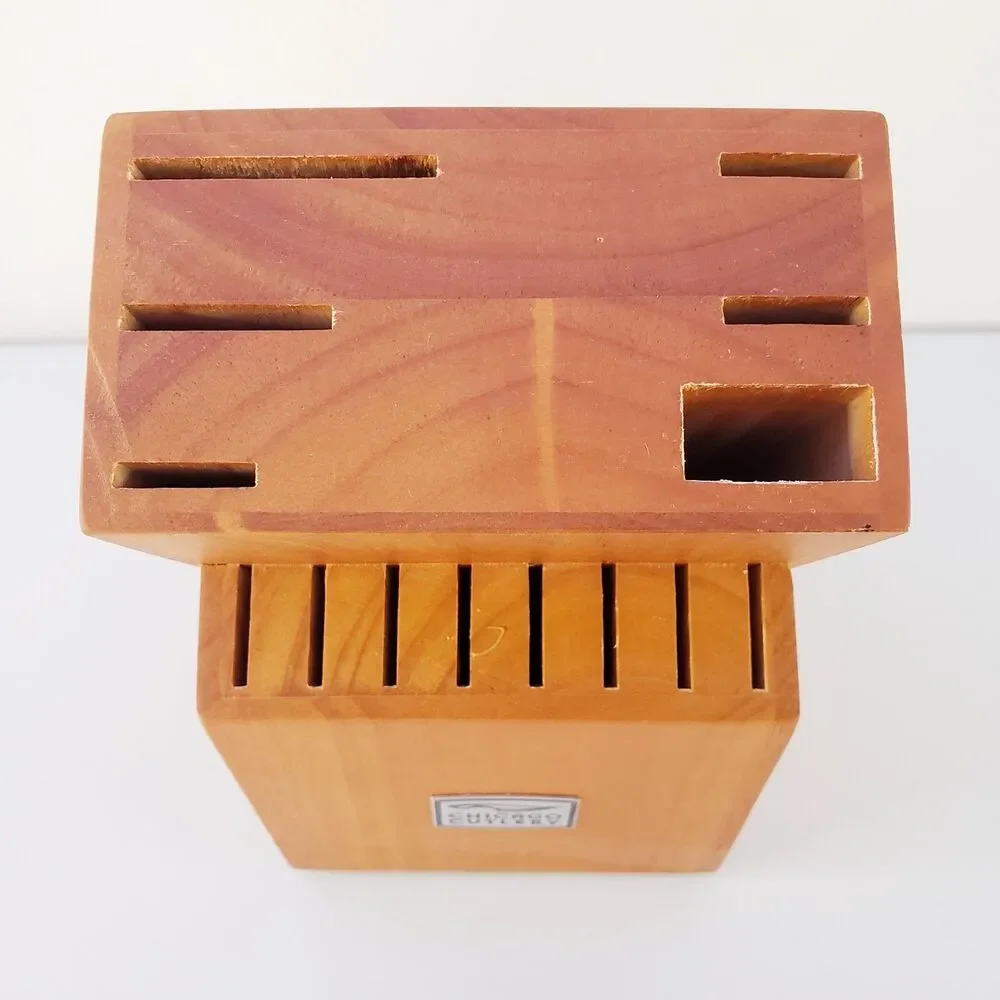 Chicago Cutlery 14 Slot Knife Block Wood Countertop Kitchen Storage